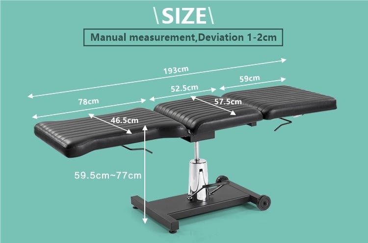 【USA】New Spacious Adjustable Reclining Tattoo Client Bed TA-TC-12