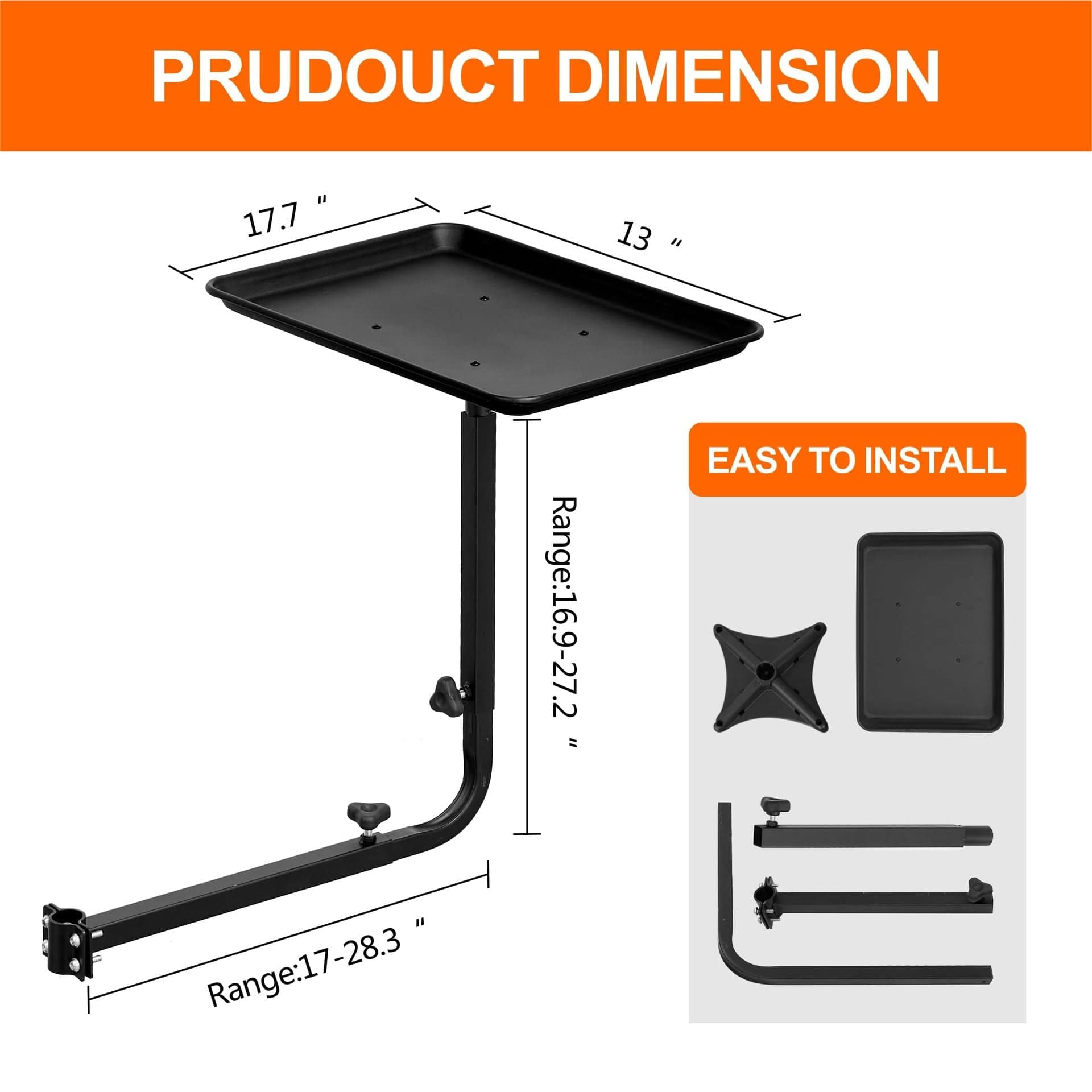 Adjustable Metal Tool Tray Stand for Tattoo Chair